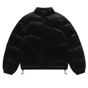 Velvet Quilted Puffer - Black