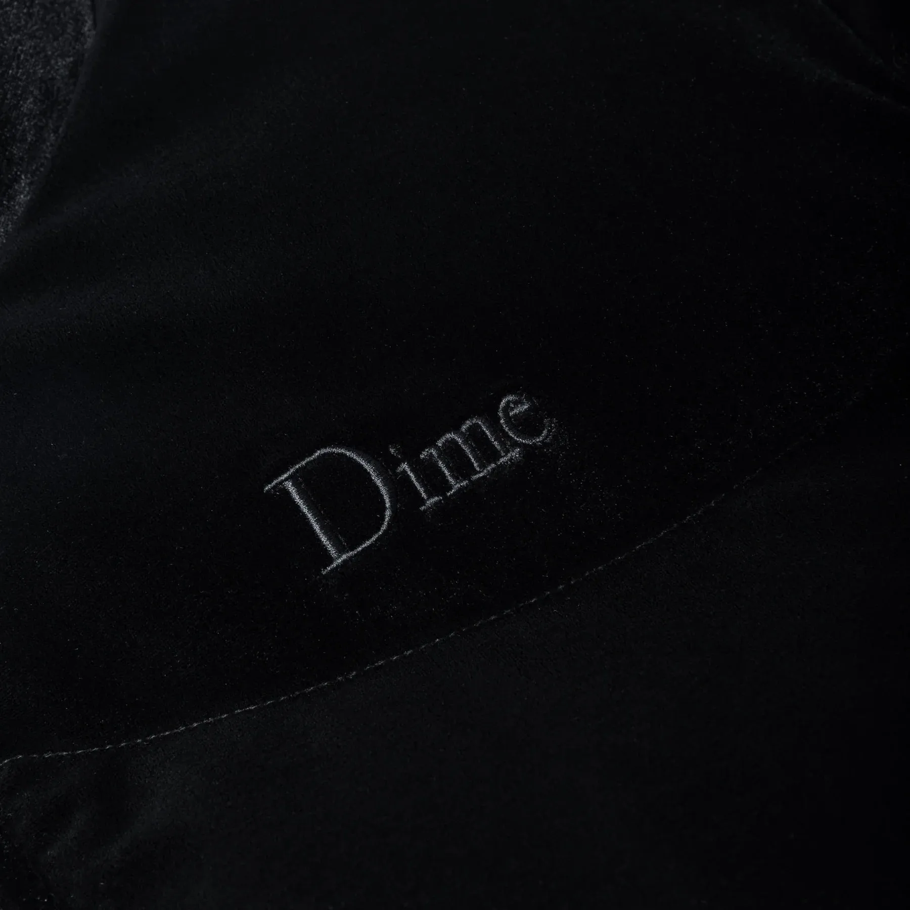 Velvet Quilted Puffer - Black