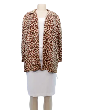 VINTAGE Faux Fur Leopard Coat