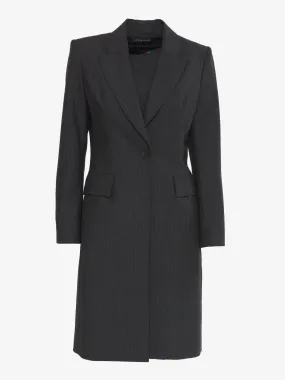 Vintage gray wool pinstripe suit