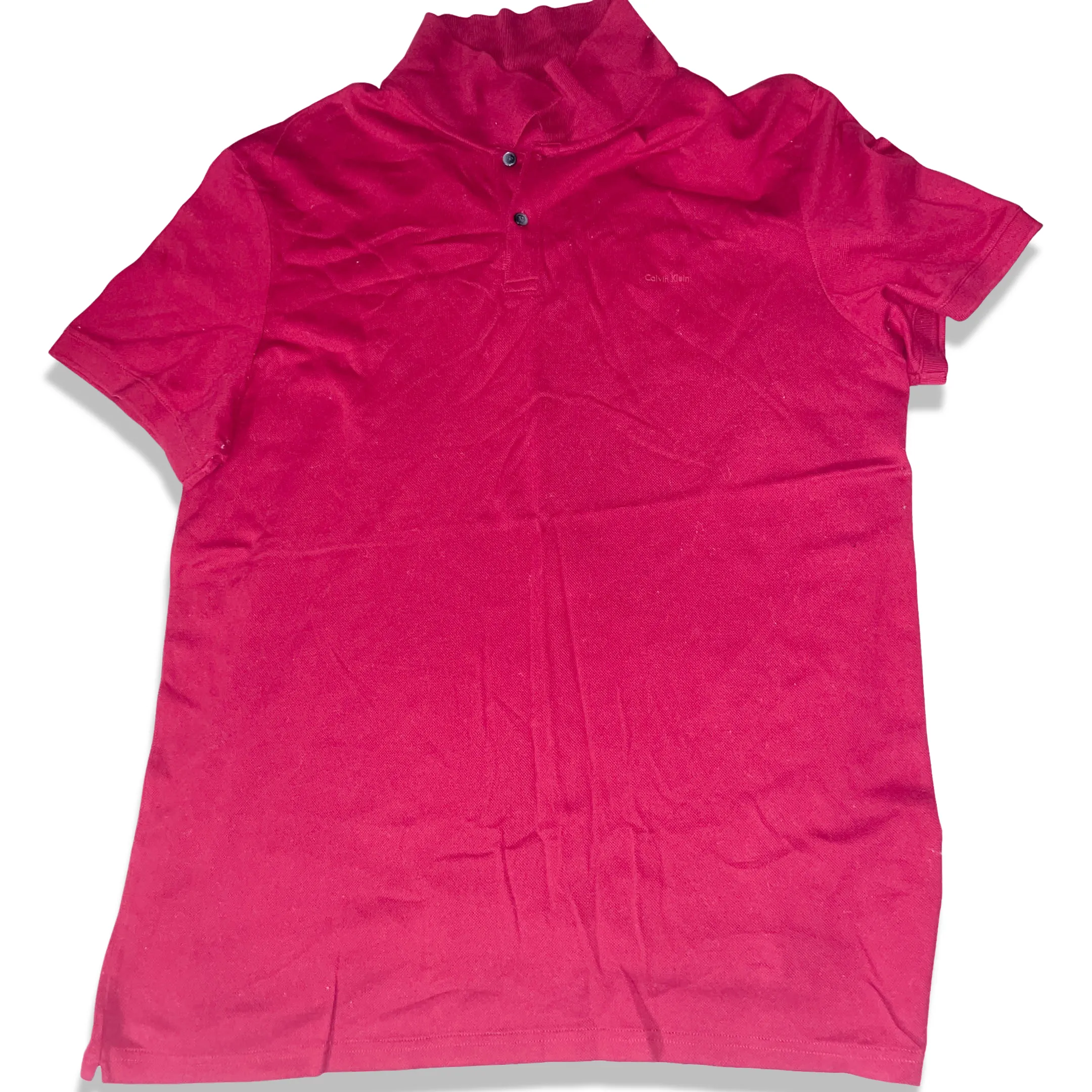 Vintage Red Calvin Klein oversize fit XXL mens polo shirt