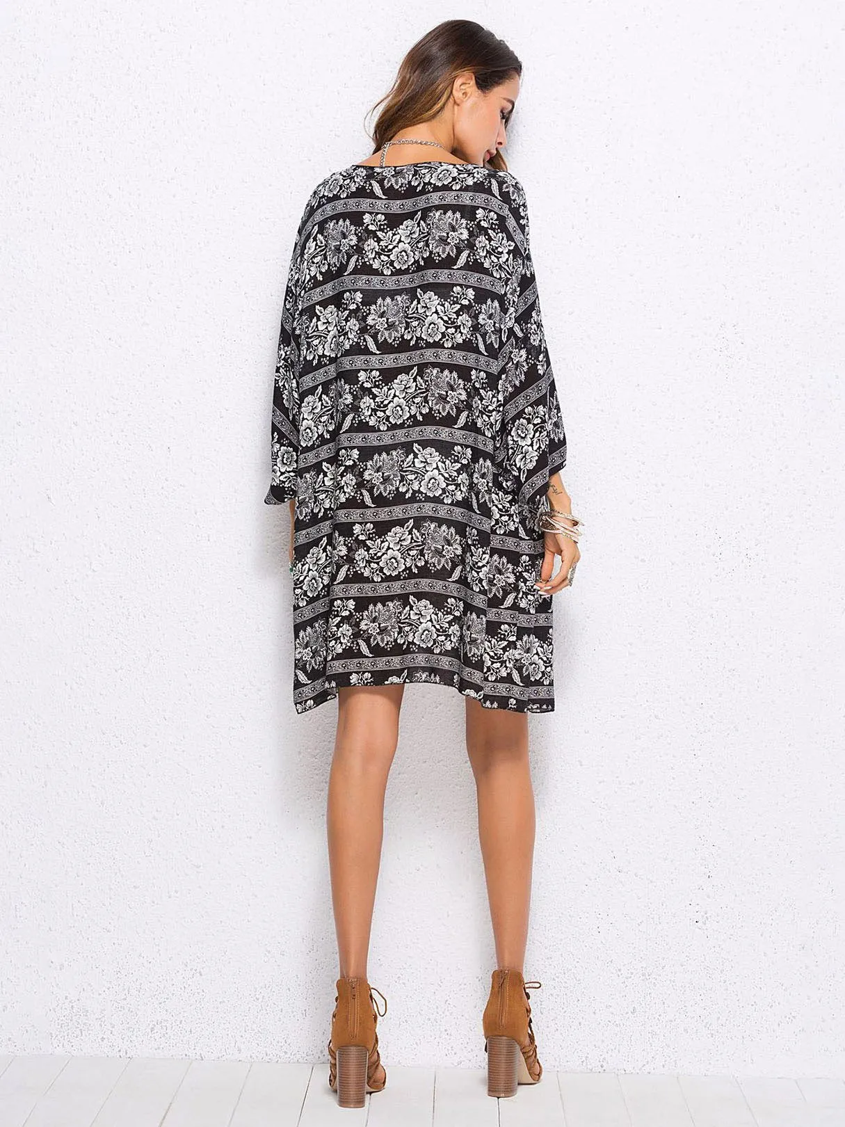 Wholesale 3/4 Length Sleeve Kimono
