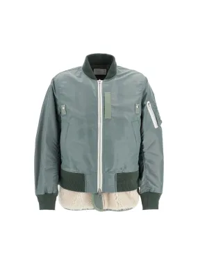 Wool Blend Bomber Jacket