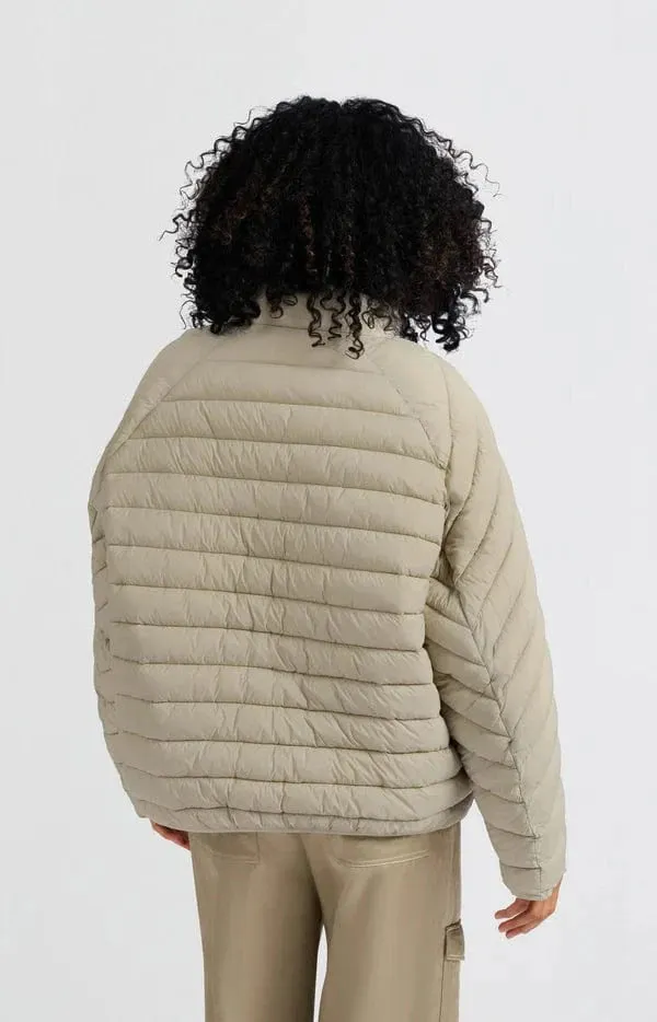 Yaya Padded Kimono Jacket Feather Grey