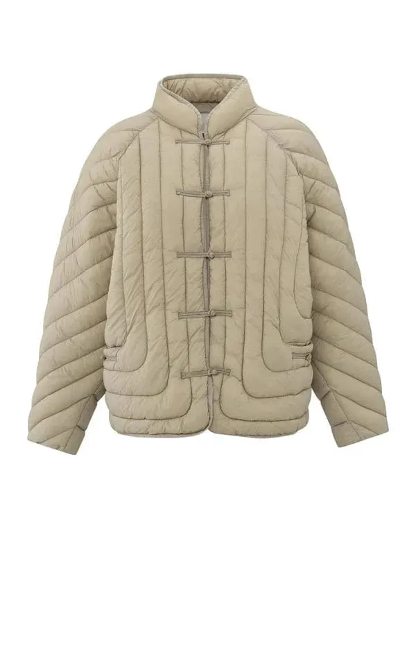 Yaya Padded Kimono Jacket Feather Grey